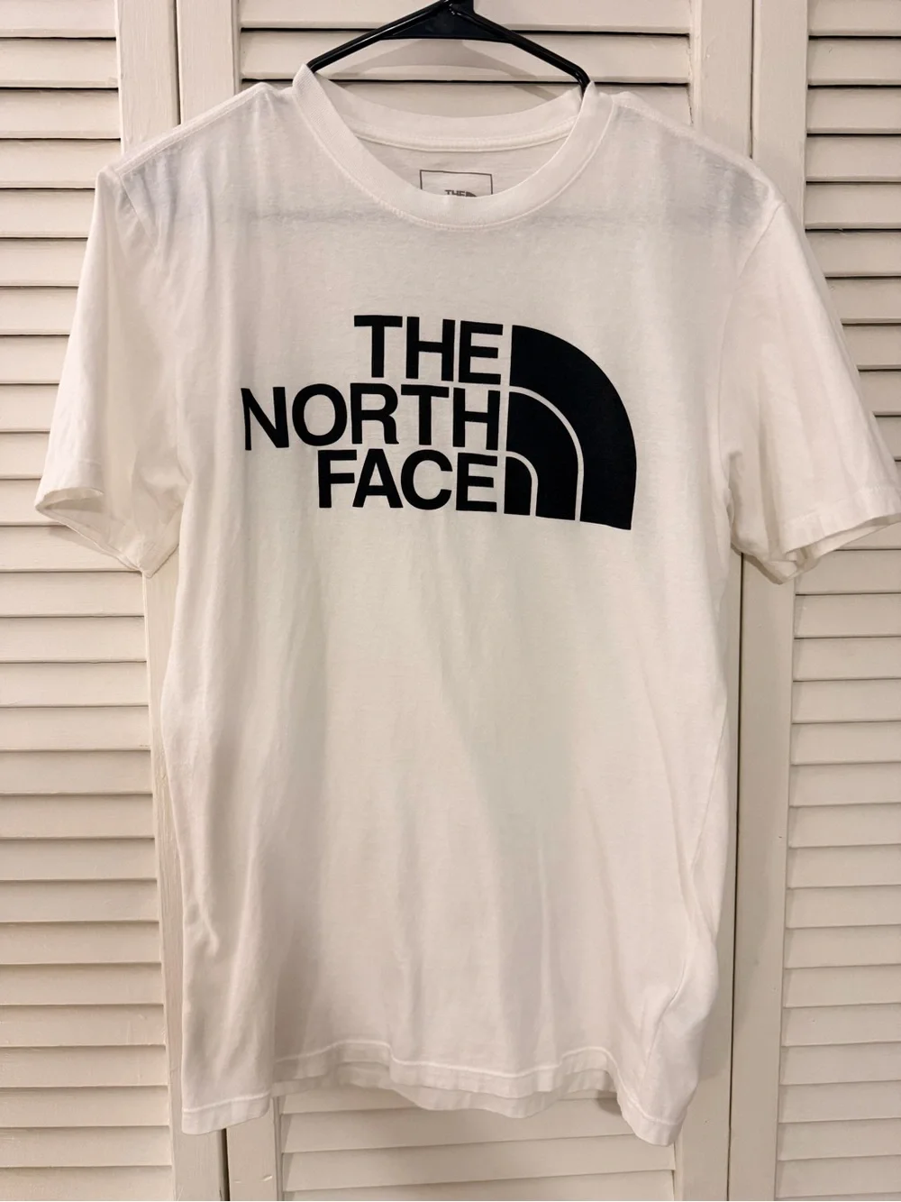The North Face White Short Sleeve Tee with Black Logo